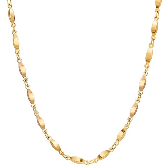 14k Yellow Gold Plated Bead Necklace - Picture 1 of 3